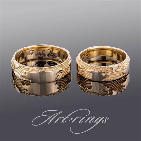 Фото обручальных колец выполненных в ювелирной студии Art-Rings