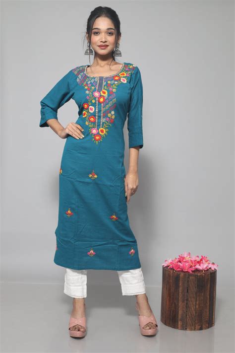 Traditional Long Cotton Kurtas & Tops for Women | Chicly – chicly