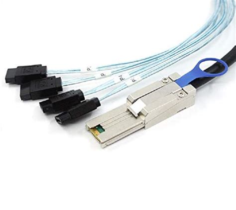 Mini-SAS SFF-8088 26P to 4 X SATA 7 Pin Cable - 1 Meter : Amazon.in ...