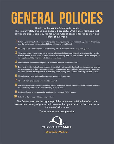 Ohio Valley Mall :: Hours