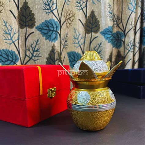 PITTALAM Brass Mangal Kalash - Traditional Pooja Companion – Pittalam