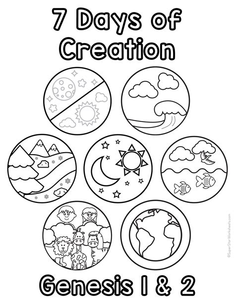 Creation Coloring Pages | Creation coloring pages, Bible activities for ...