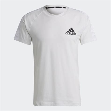 adidas AEROREADY Designed to Move Sport Motion Logo Tee - White | Men's ...