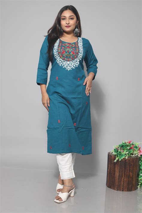 Traditional Long Cotton Kurtas & Tops for Women | Chicly – chicly