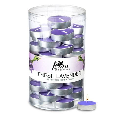 45-Pack Scented Tealight Candle - Fresh Lavender – Pan Aromas