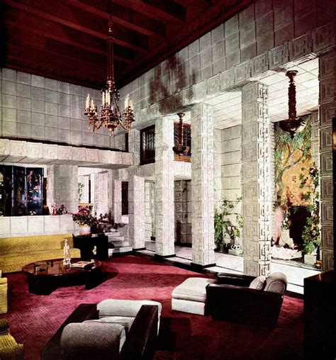 The Ennis house designed by Frank Lloyd Wright. Los Angeles, 1924 ...