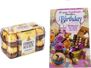 FERRERO ROCHER Pack Of 16 Premium Chocolates With Beautiful Birthday ...
