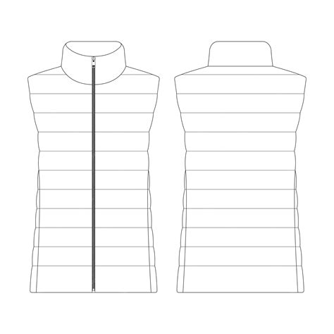 Premium Vector | Template women down vest vector illustration flat ...
