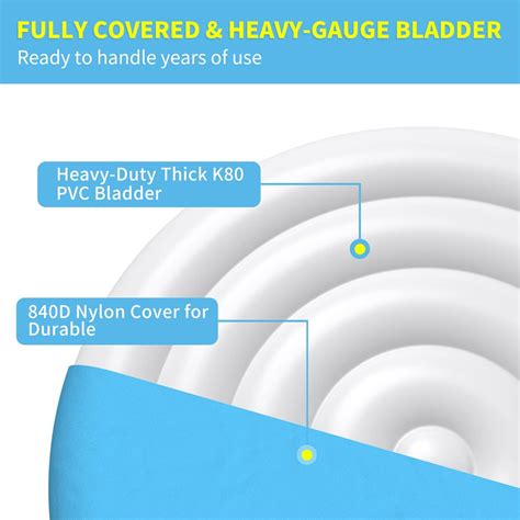 Buy Wolf Armor Heavy-Duty Inflatable Towable Tube, 3 Person Towable ...