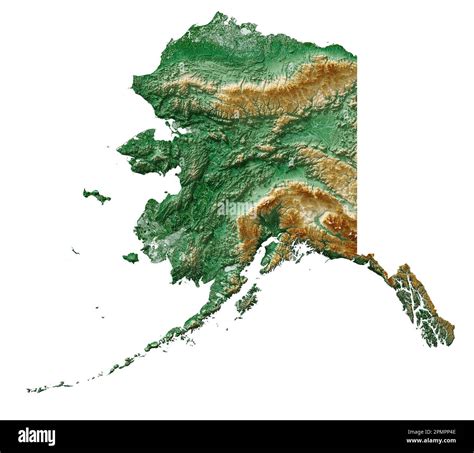 Alaska relief map hi-res stock photography and images - Alamy