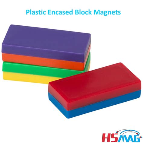 Plastic Encased Block Magnets - Magnets By HSMAG
