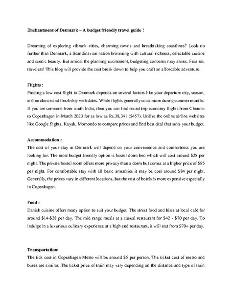 Enchantment of Denmar 1 - But amidst the planning excitement, budgeting ...