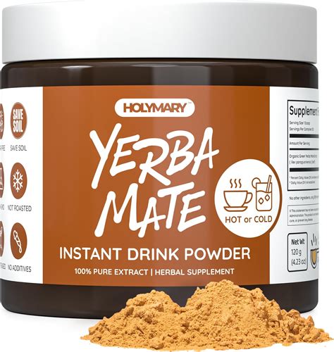 Amazon.com: Yerba Mate Instant Tea Powder, 3-in-1 Super Drink - Clean Energy, Brain Fog Buster ...