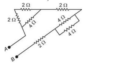 Calculate the equivalent resistances between points A and B of the ...