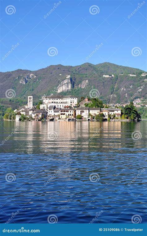San Giulio Island,Lake Orta,Italy Stock Photo - Image of europe ...