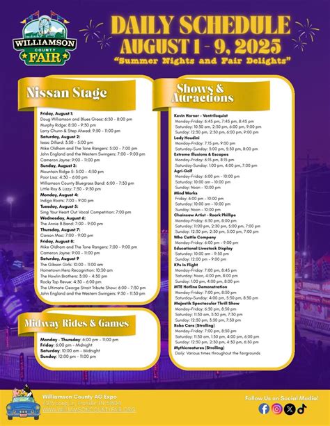 The 21st Annual Williamson County Fair kicks off Aug. 1 | News ...