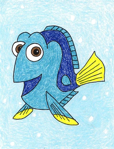 How to Draw Dory from Finding Nemo: Easy Step-by-Step Art Lesson