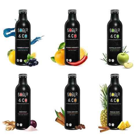 Sober & Co - Assorted Pack of 6 Flavours, Simply Pop & Pour or Spike ...