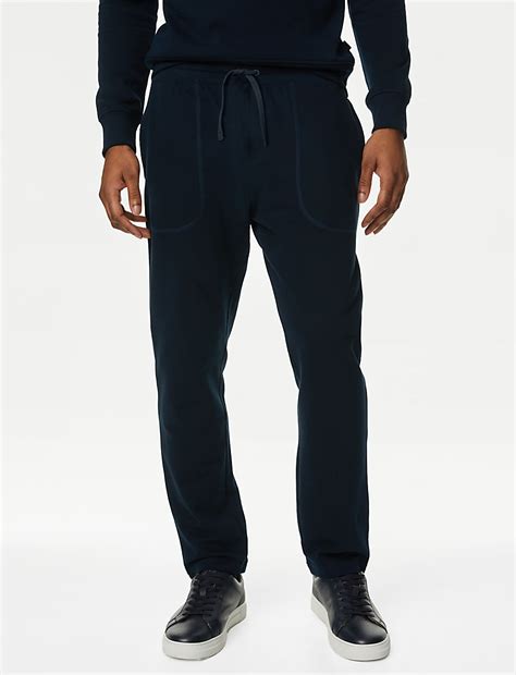 Buy Drawstring Pure Cotton Straight Leg Joggers at Marks & Spencer