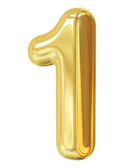 golden number 1 11298018 PNG