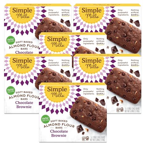 Amazon.com: Simple Mills Soft Baked Almond Flour Bars, Chocolate ...