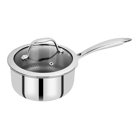 Hitech Tri-Ply Stainless Steel Non-Stick 16cm (1.6 L) Saucepan - Induc