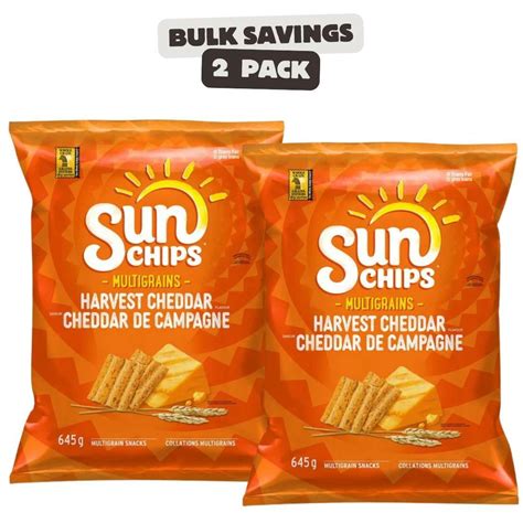 2 x Sun Chips Harvest Cheddar Multigrain Snacks - Walmart.com