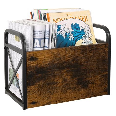 YINMIT Magazine Holder, Floor Magazine Rack, Storage Basket, File ...