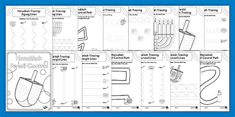 Hanukkah Pencil Control Activity Booklet (teacher made)