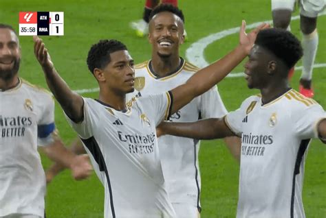 Jude Bellingham performs trademark celebration after netting volley on ...