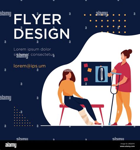 Woman with injured broken leg in plaster cast Stock Vector Image & Art ...