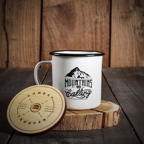 Mountains Are Calling - Enamel Travel Mug And Coaster Set