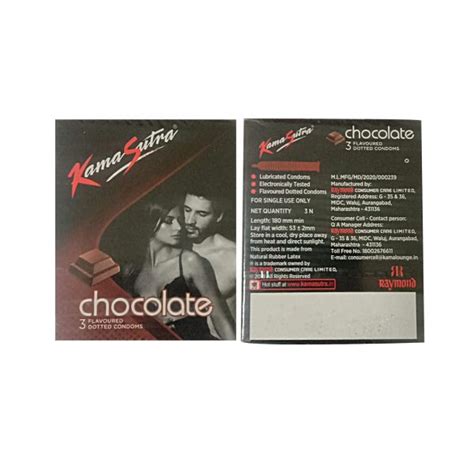 Kamasutra Chocolate Flavoured Dotted Condoms (3 condoms in 1 Pack ...