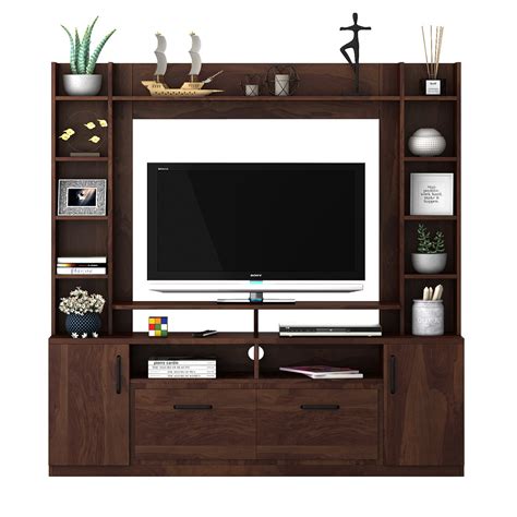 Antwerp Full Height TV Unit in Sheesham Colour – HomeTown