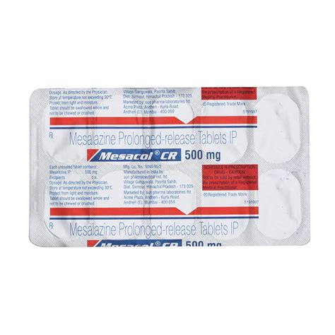 Mesacol CR 500 mg - Strip of 10 Tablets : Amazon.in: Health & Personal Care