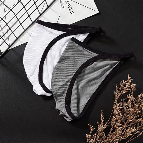 Men’s Low Waist Modal Briefs, Narrow Waistband, Threaded Comfortable U ...