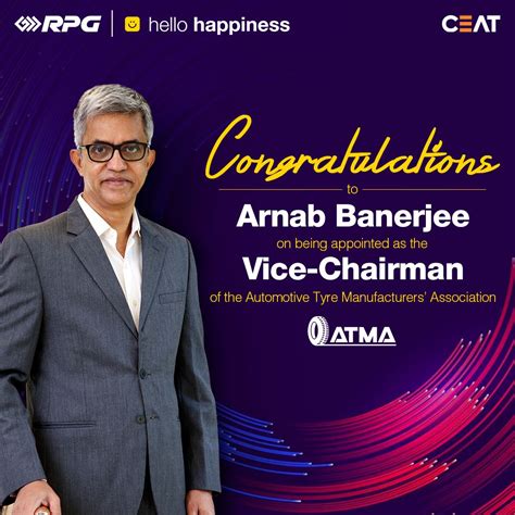 We are thrilled to share that Arnab B., MD & CEO, CEAT Limited has been elected as the Vice ...