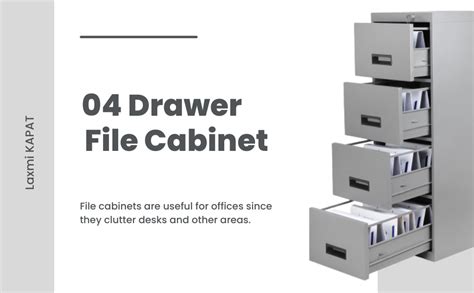 Laxmi KAPAT 4 Drawer Metal File Storage Cabinet with Central Locking ...