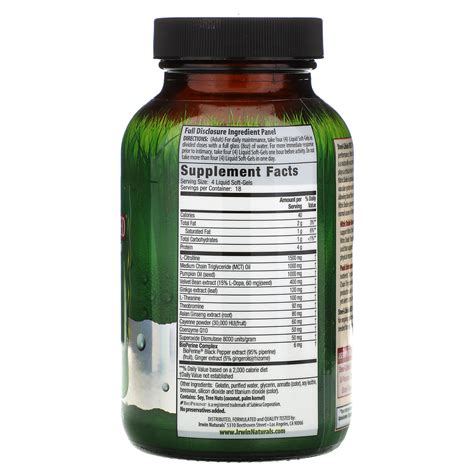 Irwin Naturals, Steel-Libido Red, Magnum Blood-Flow, 75 Liquid Soft ...