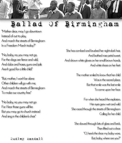 Ballad Of Birmingham-Dudley Randall | Black Lives Matter Poetry