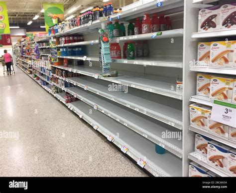 Empty Grocery Store Shelves