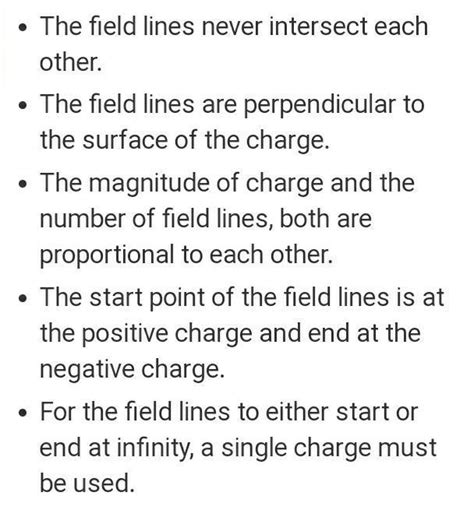 Write the important properties of electric field lines - Brainly.in