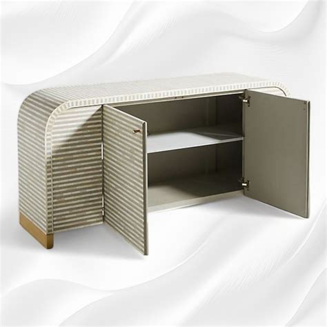 Bone Inlay Waterfall Buffet Grey – Luxury Handicrafts