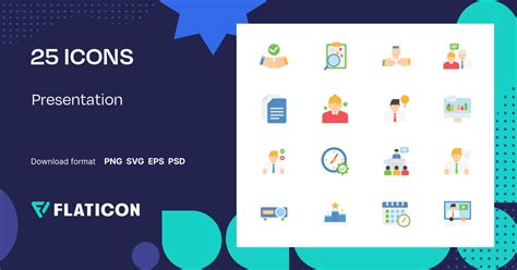 Presentation Icon Pack | Flat | 25 .SVG Icons