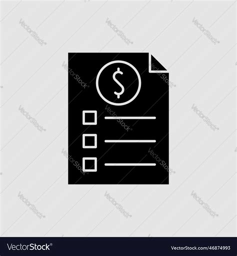 Price list silhouette icon Royalty Free Vector Image