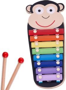 baybee Wooden Xylophone Musical Toy for Kids with 8 Knots Animal Shaped ...
