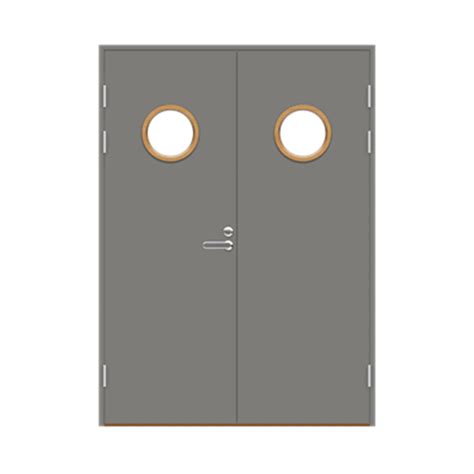 BIM objects - Free download! Interior Door HP FS51 Glass Round Double ...