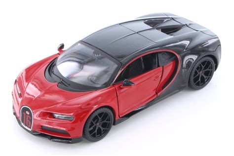 Buy Bugatti Chiron Hard Top, Red with Black - Showcasts 34524 - 1/24 ...