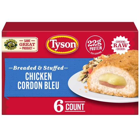 Tyson Frozen Stuffed Chicken Breasts Cordon Bleu - Shop Entrees & sides ...