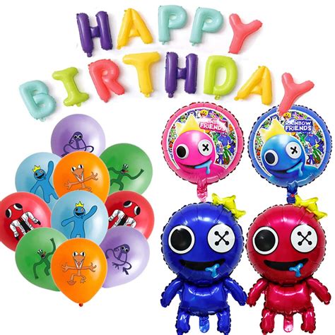 Buy Rainbow Friends Birthday Decorations - simyron 27 PCS Rainbow ...